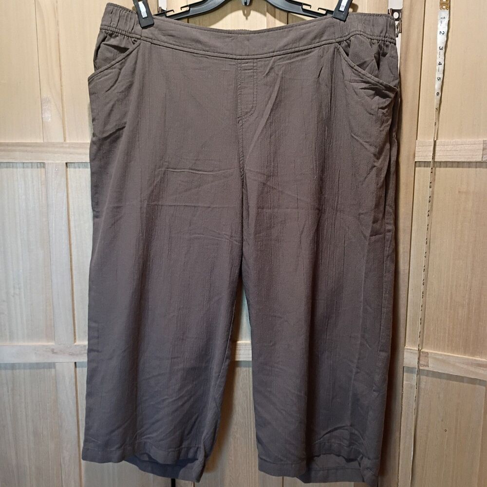 Lane Bryant brown linen blend pants size 20